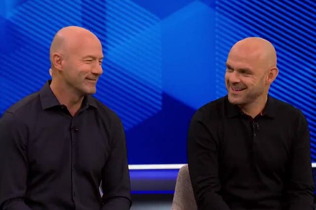 Screen grab taken from video clip of Alan Shearer and Danny Murphy appearing on Match of the Day 17 August 2019.