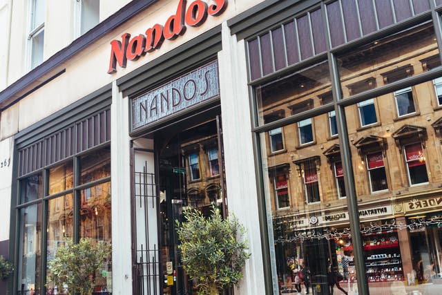 Nando's frontage, Sauchiehall Street, Glasgow