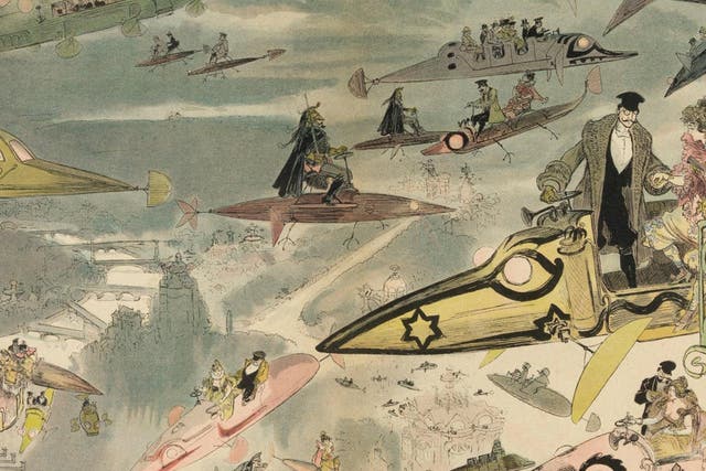 Artist Albert Robida imagined in 1882 how air travel might look in the future
