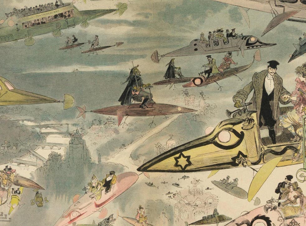 Artist Albert Robida imagined in 1882 how air travel might look in the future