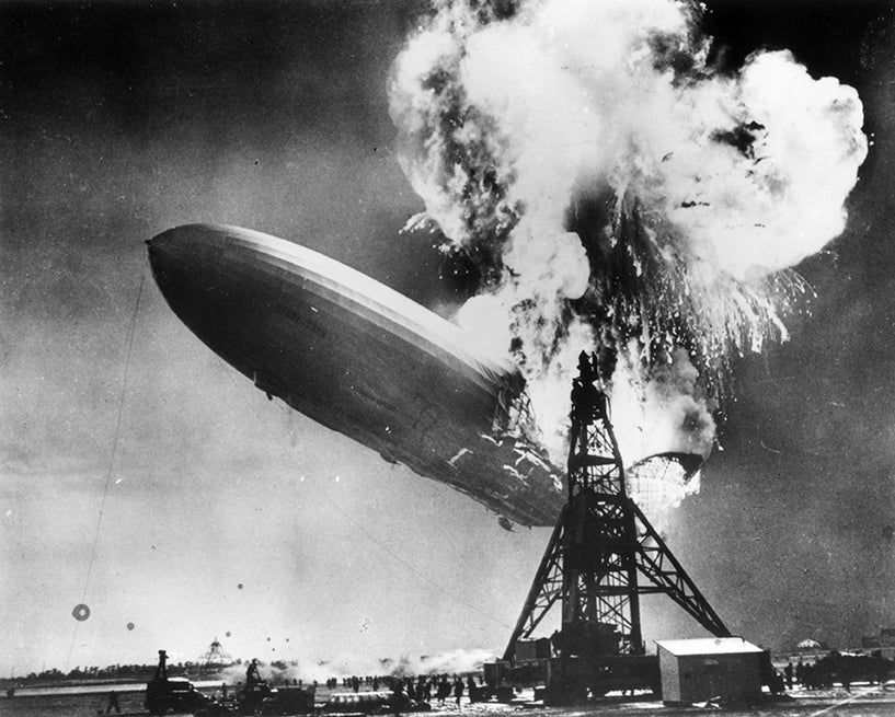 The Hindenburg disaster at Lakehurst, New Jersey marked the end of the era of passenger-carrying airships