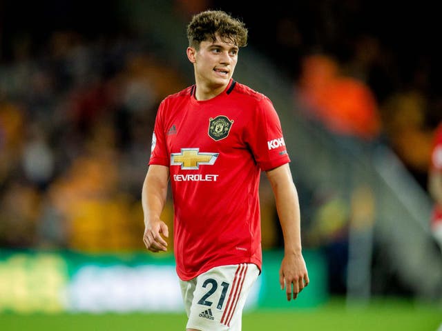 Daniel James was booked for diving during last Monday's 1-1 draw at Wolves