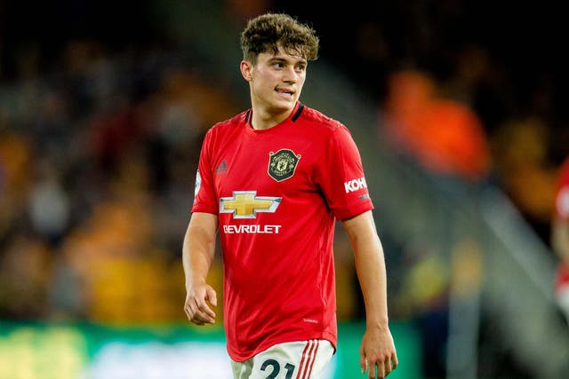Daniel James was booked for diving during last Monday's 1-1 draw at Wolves