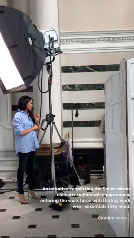 Meghan Markle shares behind-the-scenes video from clothing line photo shoot on Instagram