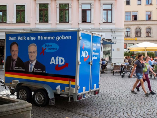 Related video: Far-right AfD uses painting in campaign material to imply white people will be enslaved