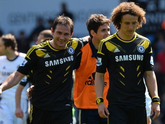 David Luiz and Frank Lampard were in different camps of the Chelsea dressing room