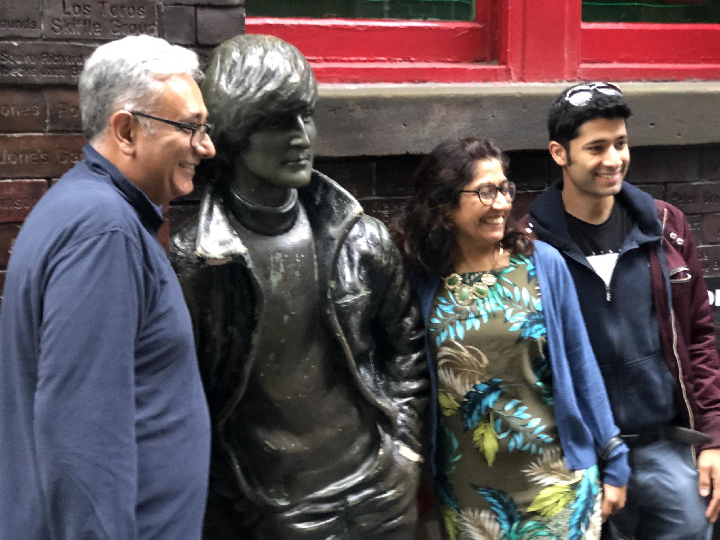 Fab four: tourists opposite the Cavern Club in Liverpool