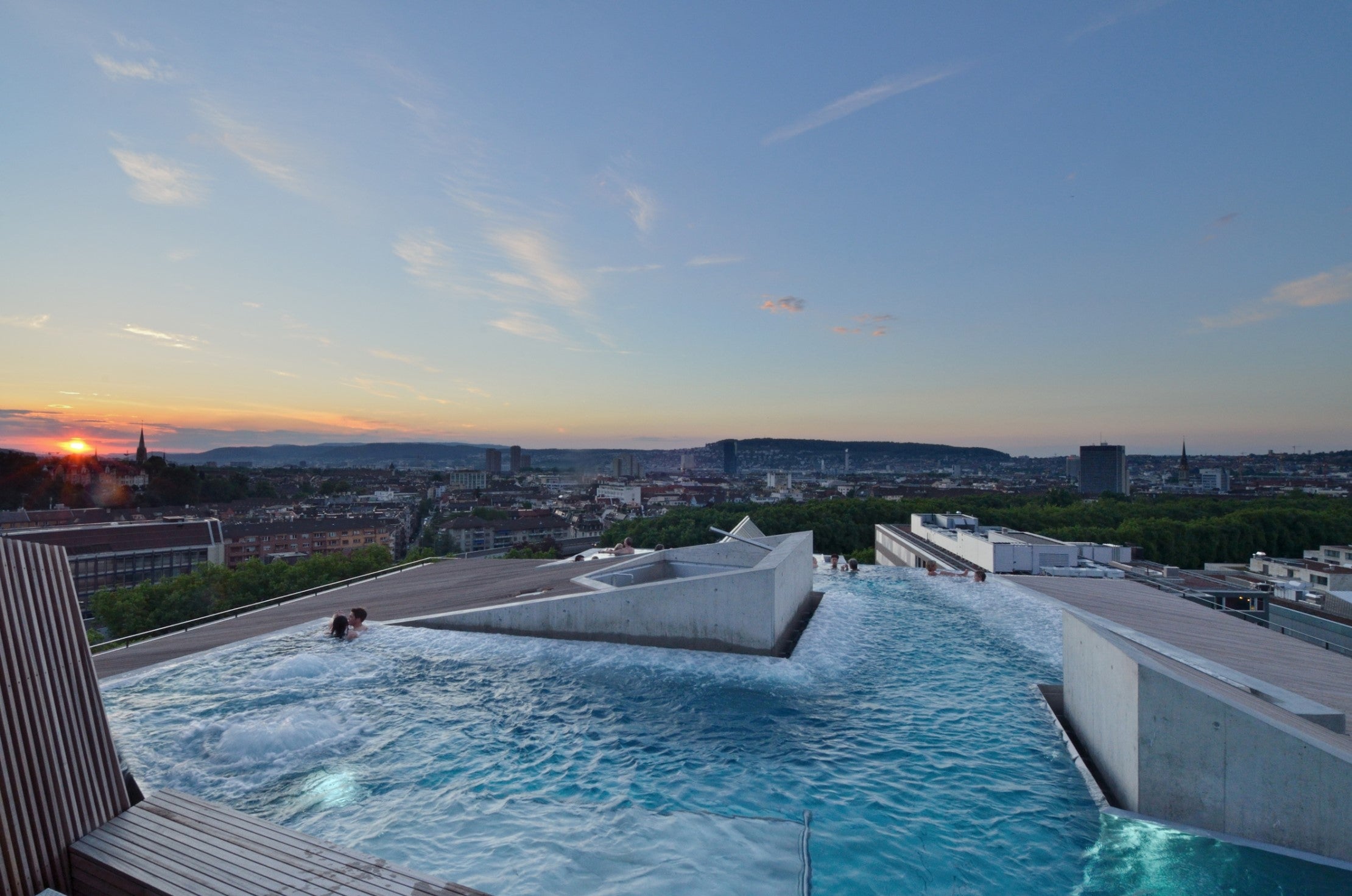 B2 Hotel and Spa’s infinity pool offers a fantastic views of the city – not to mention free chocolate