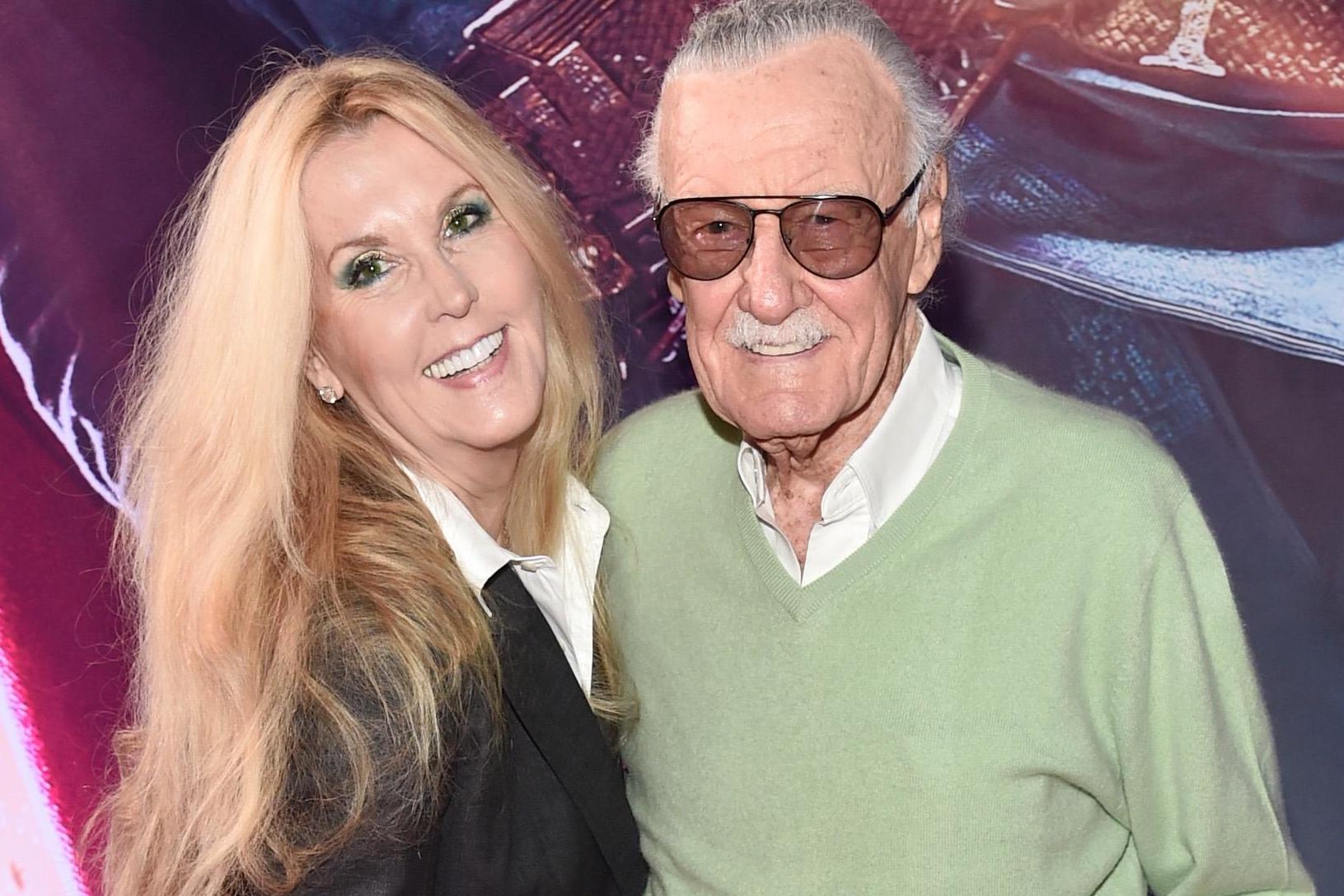 Joan Celia Lee and her father Stan Lee attend the premiere of Doctor Strange on 20 October, 2016 in Hollywood, California.