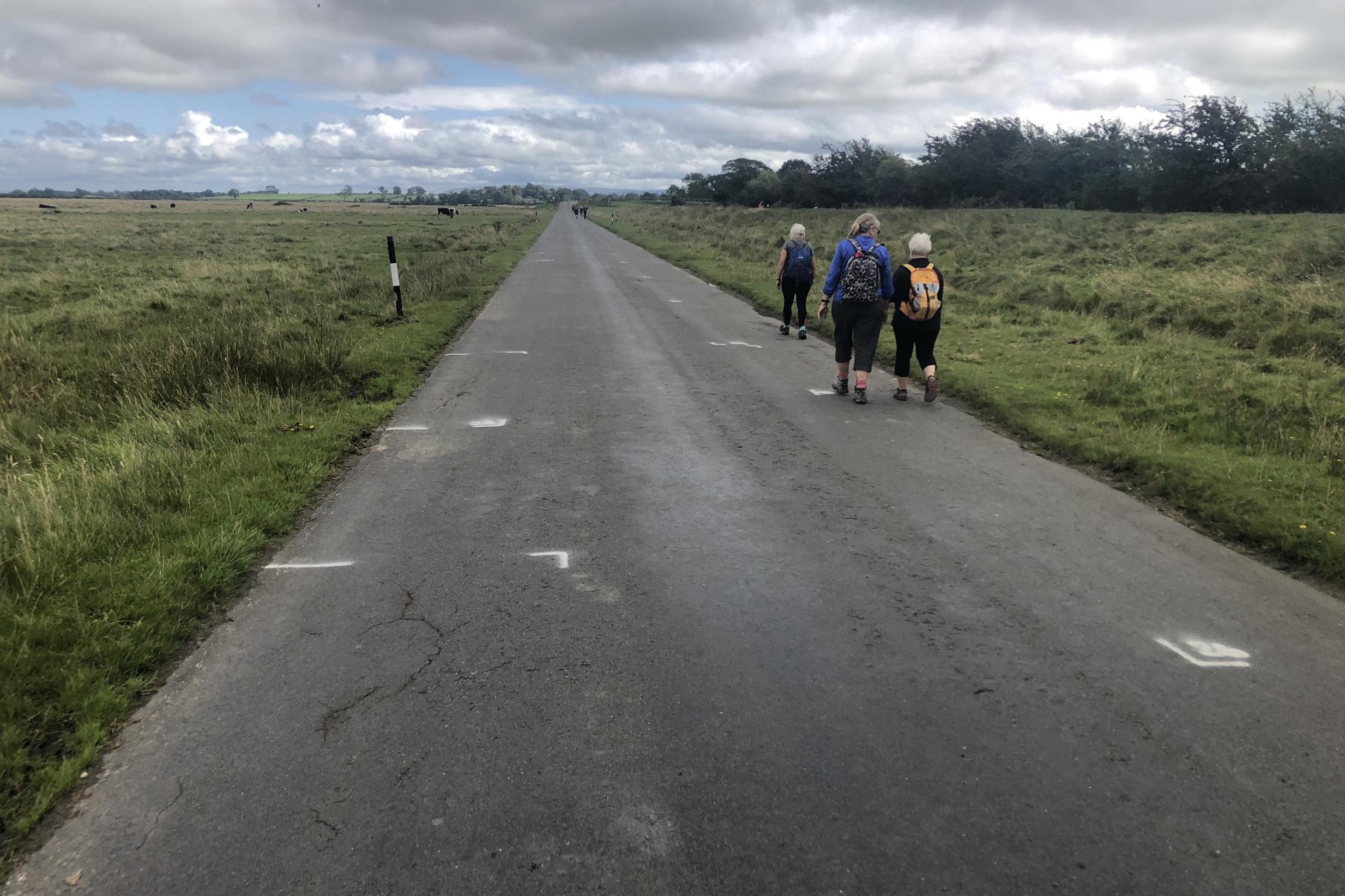 Hadrian hike: the road between Bowness and Carlisle