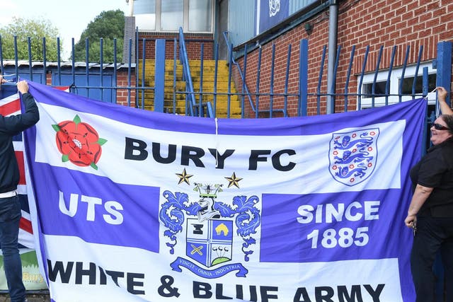 Fans pay tribute after Bury's expulsion from the English Football League