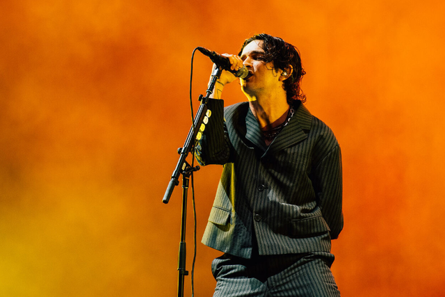 The right side of simpering: Matty Healy of The 1975 at Reading Festival 2019