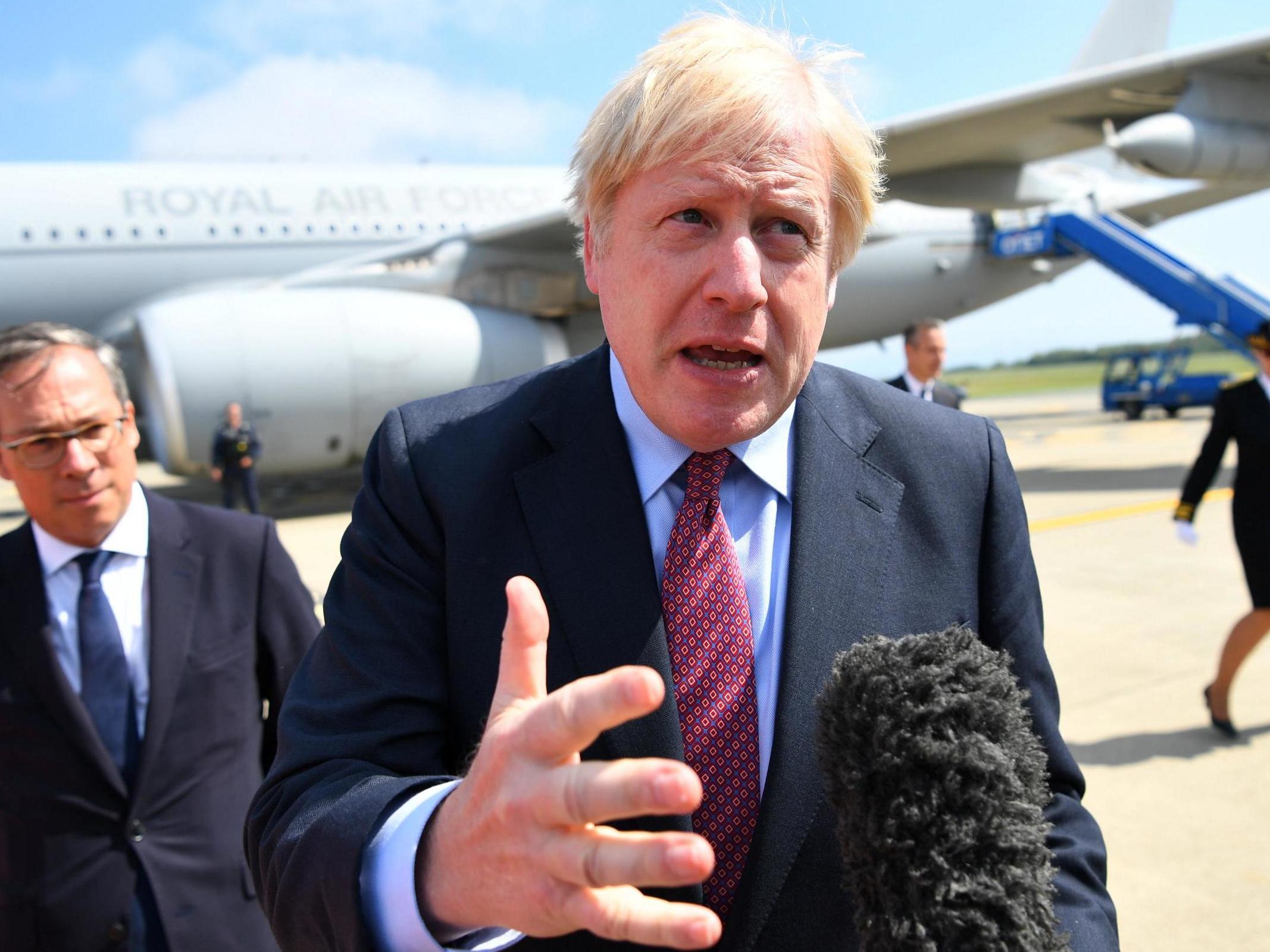 Boris Johnson arrives in Biarritz for the G7 summit (Dylan Martinez - Pool/Getty Images)