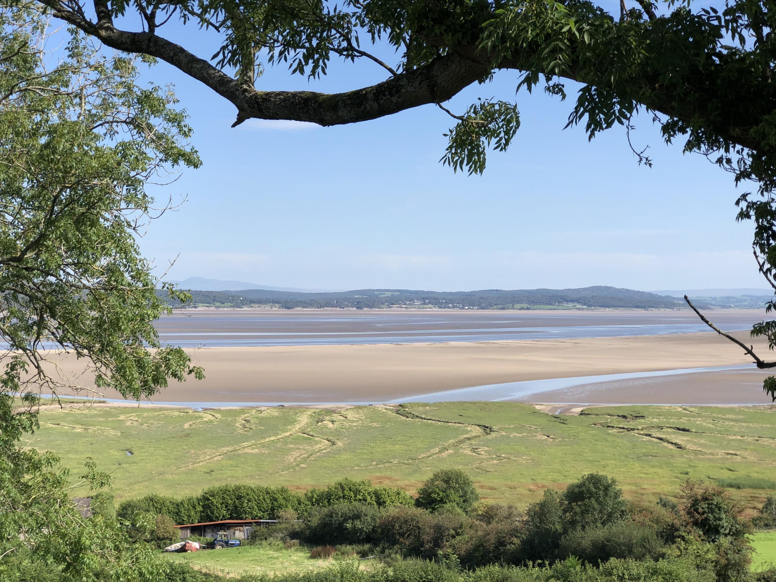 Sand sculpture: Morecambe Bay from Grange-over-Sands