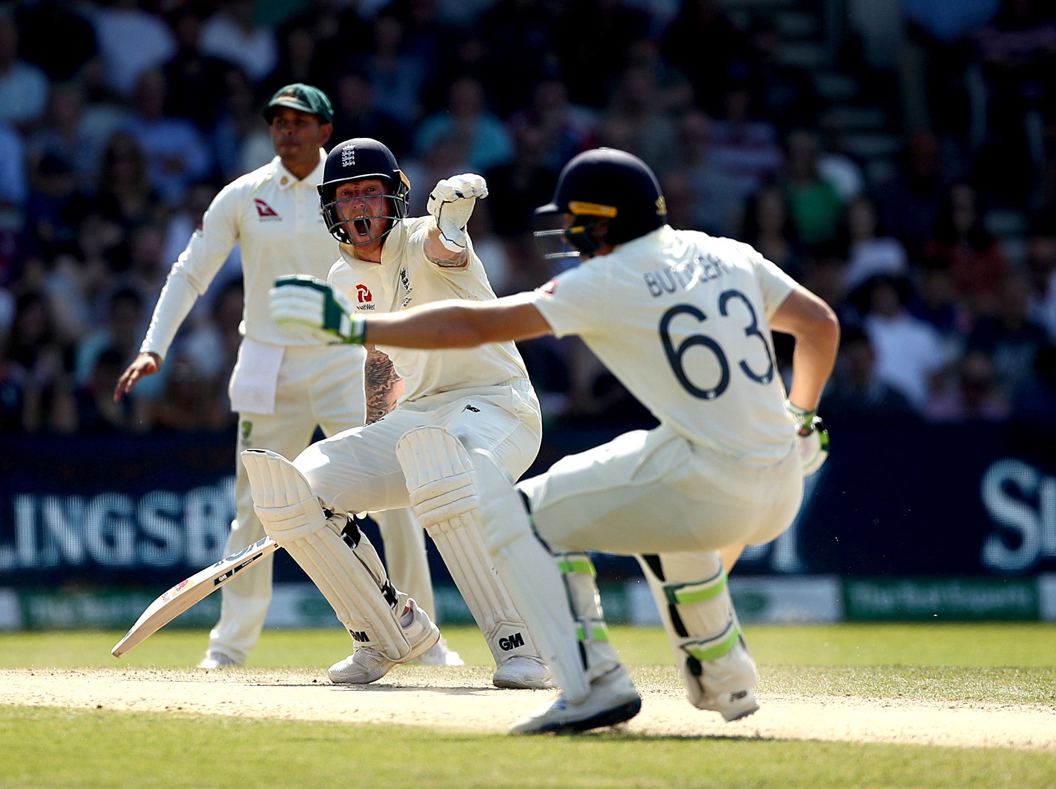 Jos Buttler was run out after a major mix-up with Ben Stokes