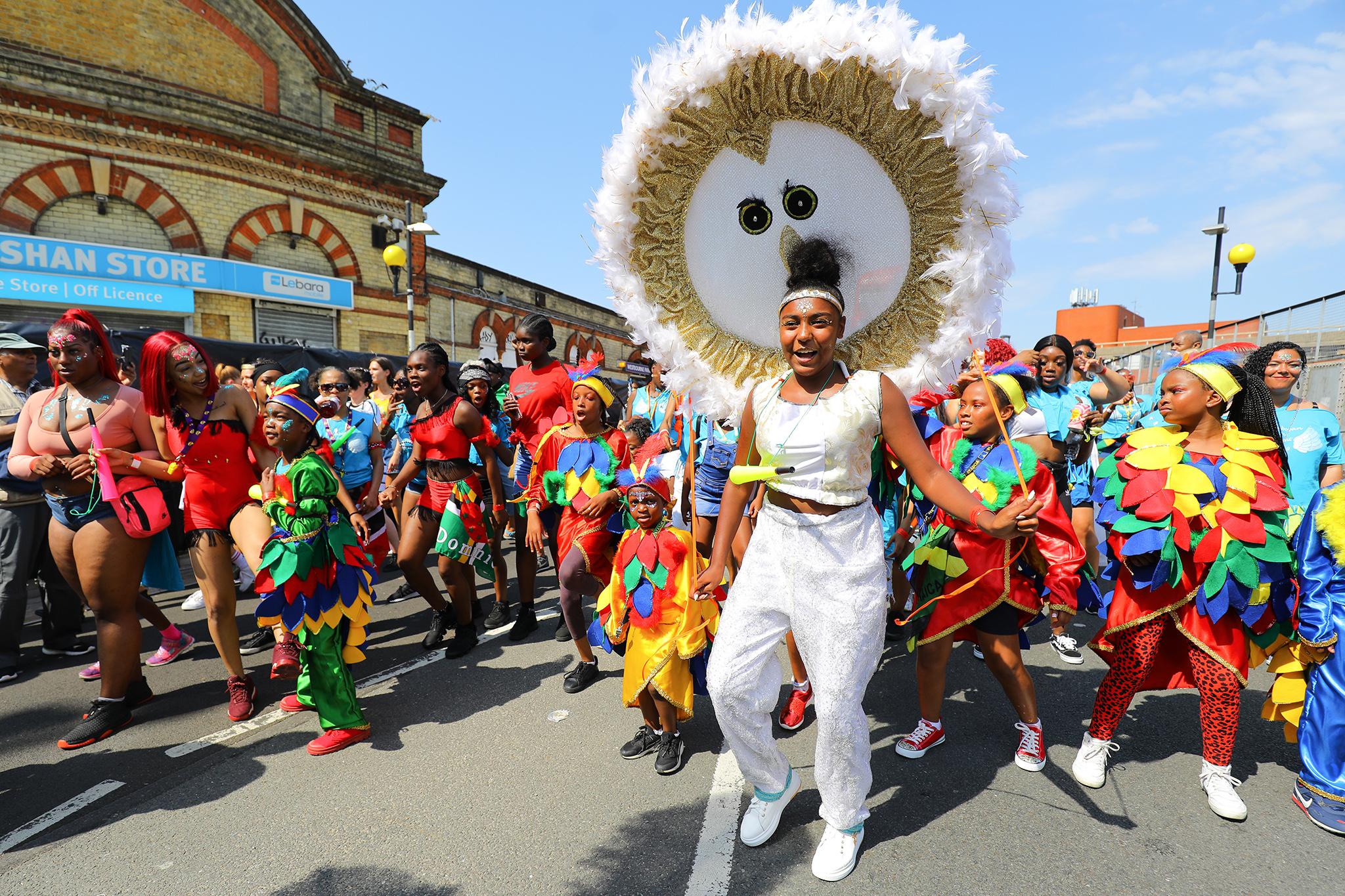 Notting Hill Carnival Revellers celebrate Caribbean…