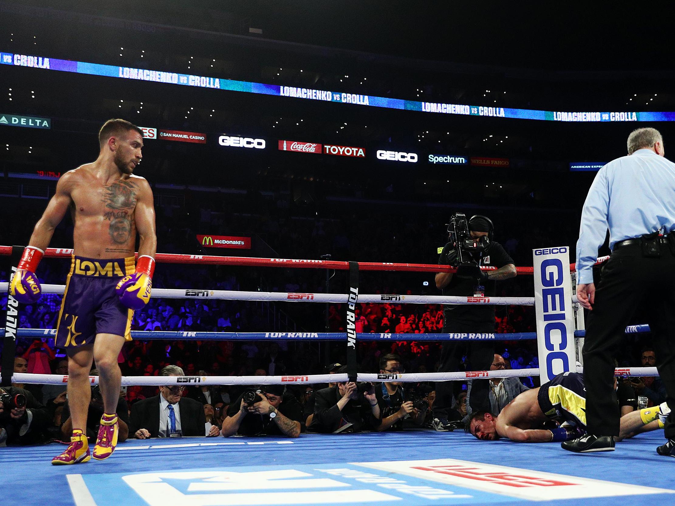 Lomachenko dispatched Crolla in his last outing