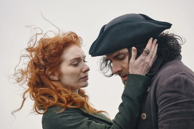 Is this really the final goodbye? Pictured: Demelza (Eleanor Tomlinson) and Ross (Aiden Turner) in the last episode of Poldark