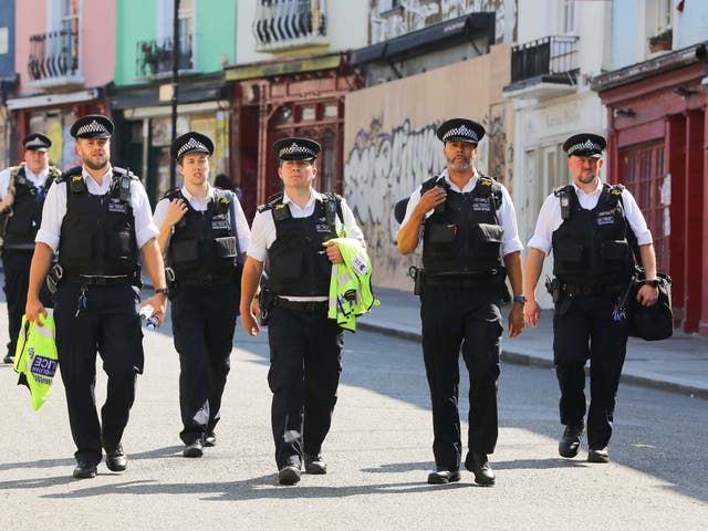 Police officers at Notting Hill Carnival