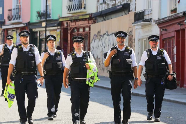 Police officers at Notting Hill Carnival
