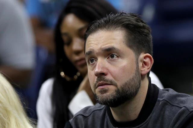 Alexis Ohanian on day one at the 2019 US Open, Monday 26 August