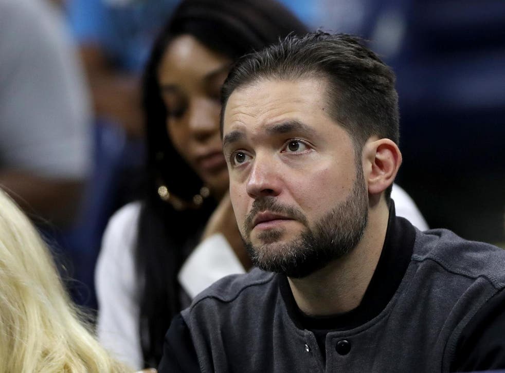Alexis Ohanian on day one at the 2019 US Open, Monday 26 August
