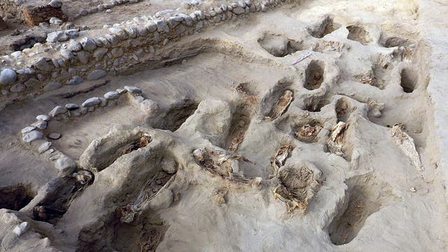 The excavation site in Huanchaco