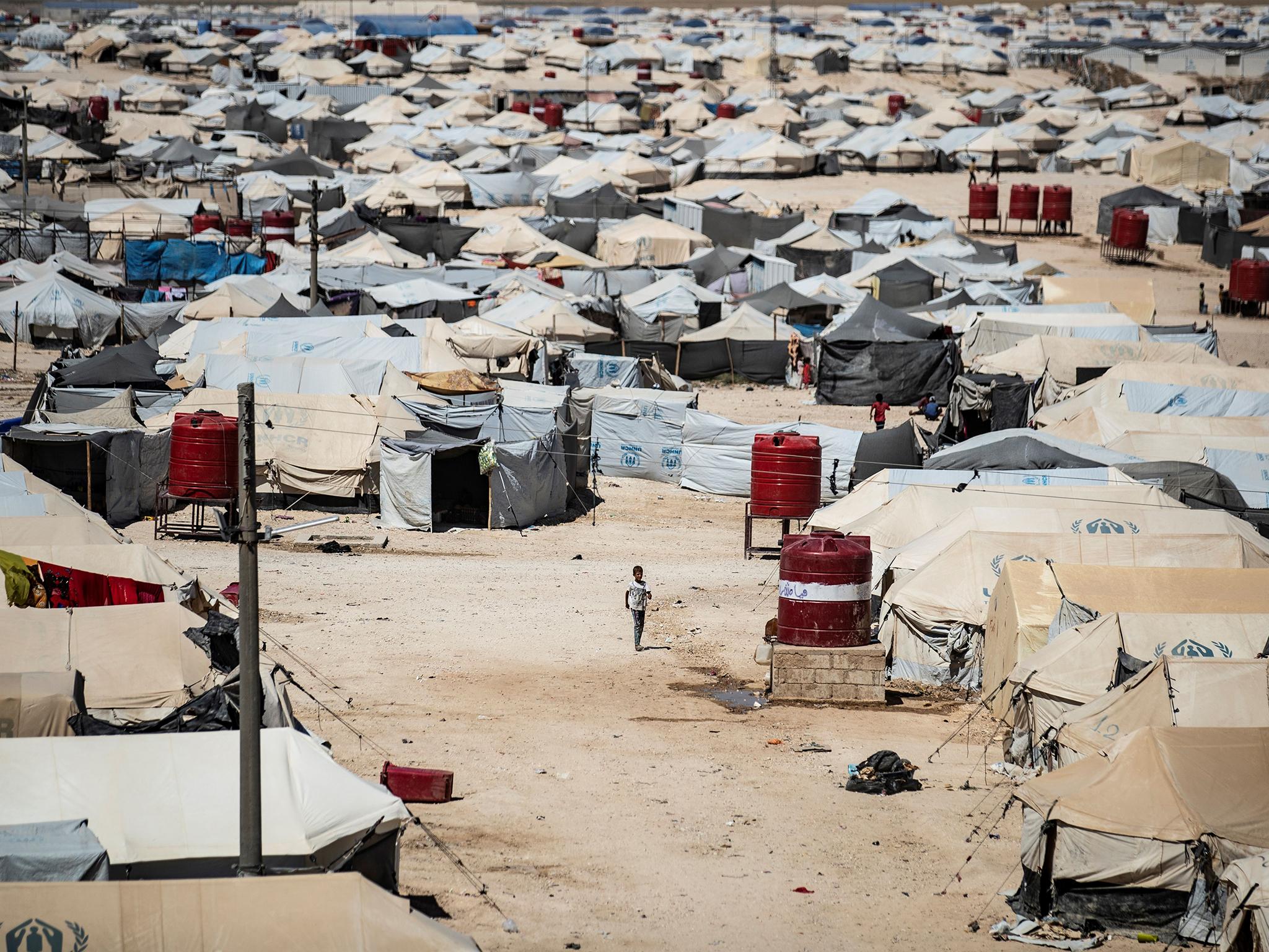 A general view of the al-Hol camp in al-Hasakeh governorate in northeastern Syria.