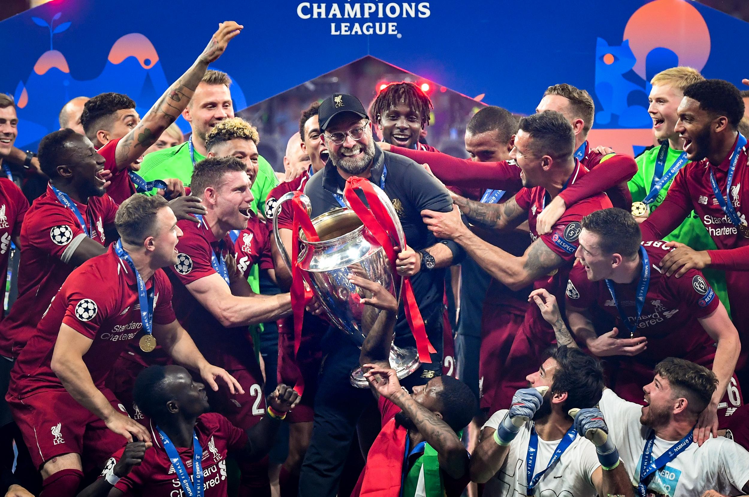 Klopp won the 2019 Champions League with Liverpool - his first trophy at the club