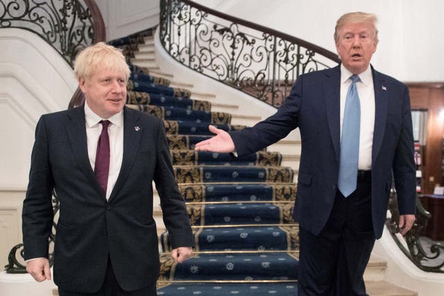 Johnson and Trump at the G7 summit in Biarritz in August