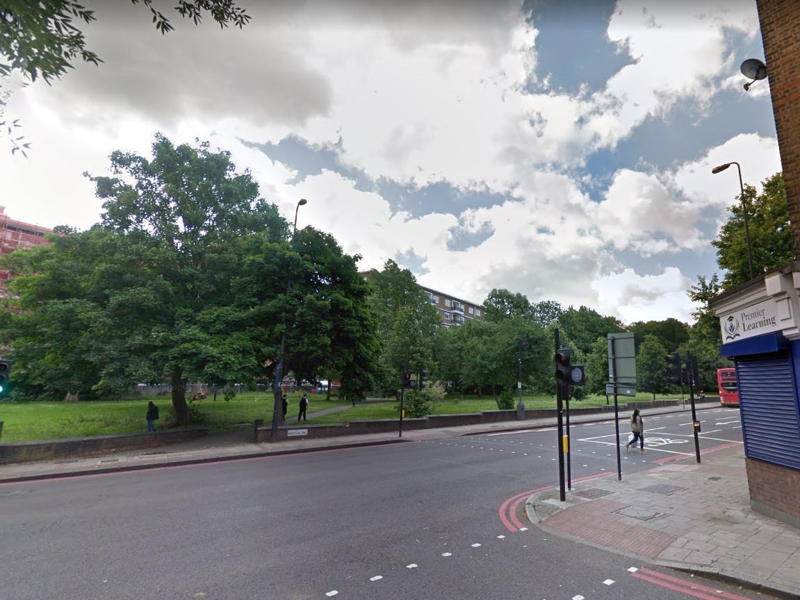 Brixton Hill, at the junction with New Park Road, where the man was attacked