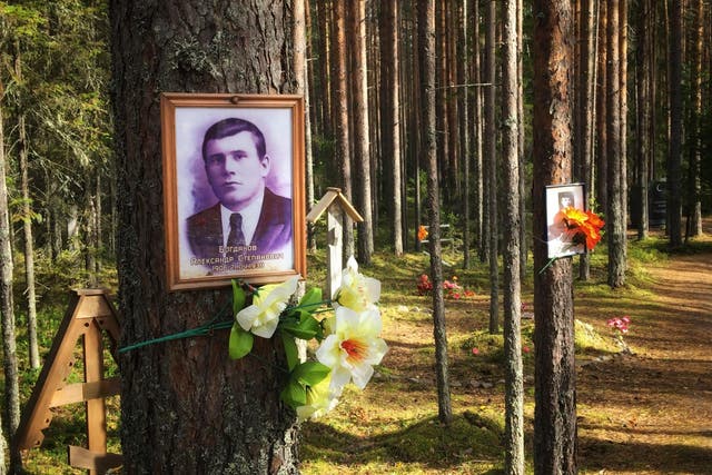 Sandarmokh, Karelia, where more than 6,200 victims are believed to have been shot and buried during the height of the Stalinist purge