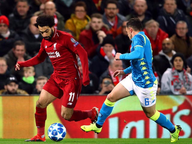 Liverpool narrowly beat Napoli at Anfield last year