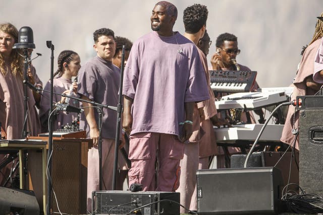 Kanye West performs Sunday Service during the 2019 Coachella Valley Music And Arts Festival on 21 April, 2019 in Indio, California.