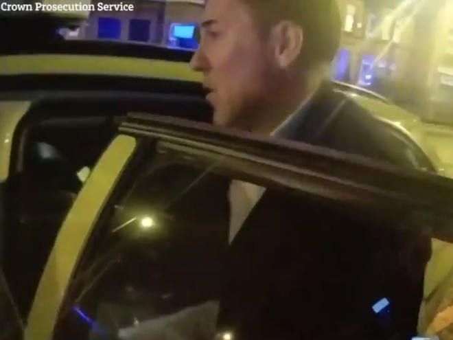 Police accused Mr Saunders of being unable to stand up as they arrested him on the side of the road