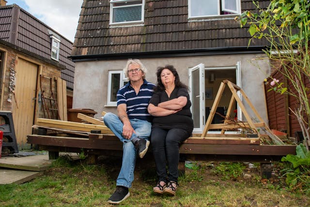 Delia and Mick Cunningham returned from holiday to find builders had dumped food and empty vodka bottles across the house and moved into their bedroom