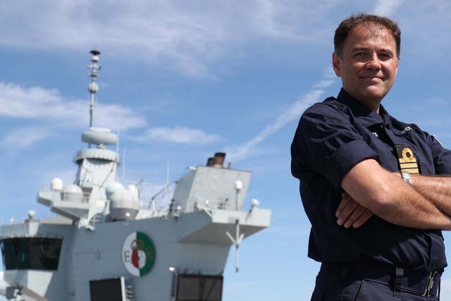 Captain Steve Moorhouse of HMS Queen Elizabeth says UK’s aircraft carrier suffers a flood a week