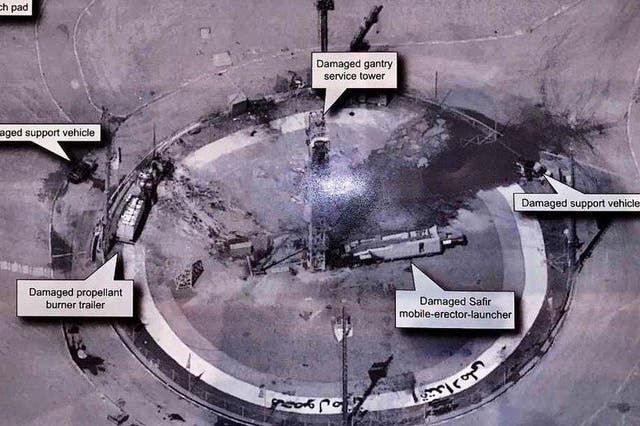 <p>President's claim is accompanied by an image of the crash site, with elements of the site labelled, shortly after he was due to attend an intelligence briefing</p>