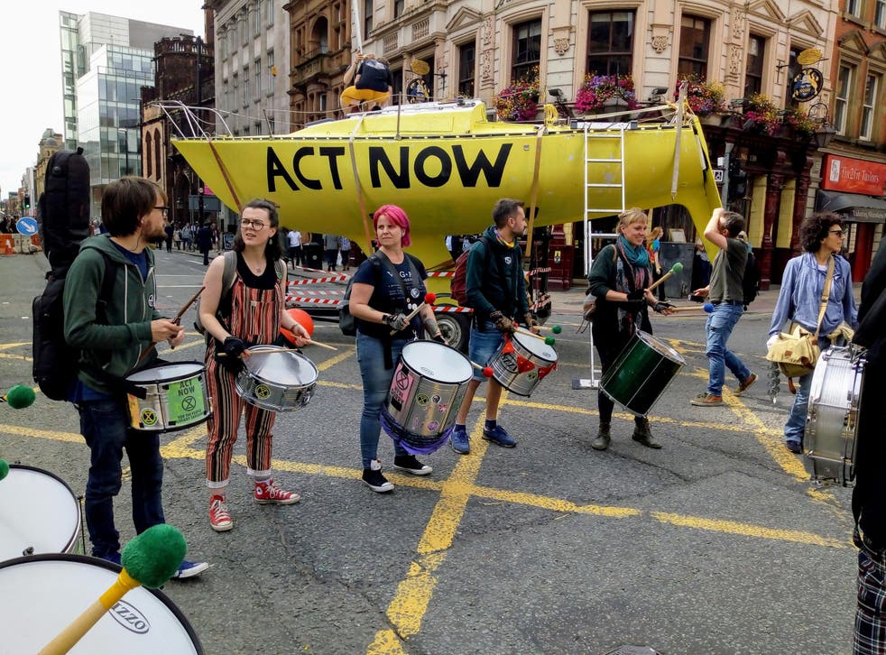 The report is calling for votes at 16 to give a voice to those who will face the consequences of what older generations are doing to the world (Extinction Rebellion, file photo)