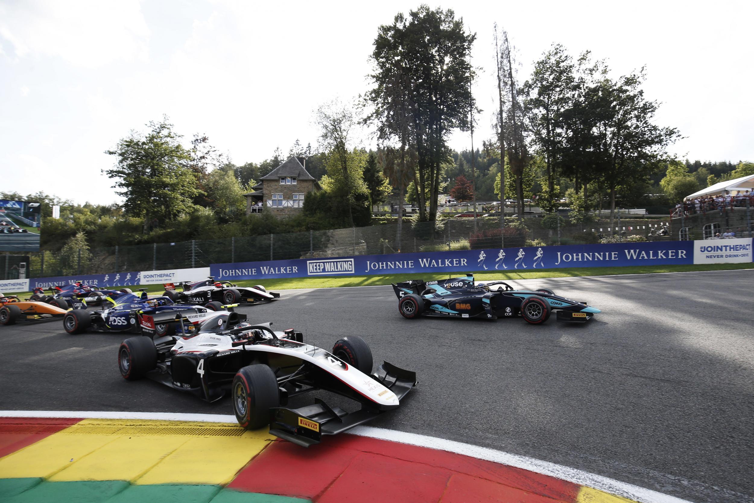 The F2 feature race at Belgium was cancelled as a result of the crash