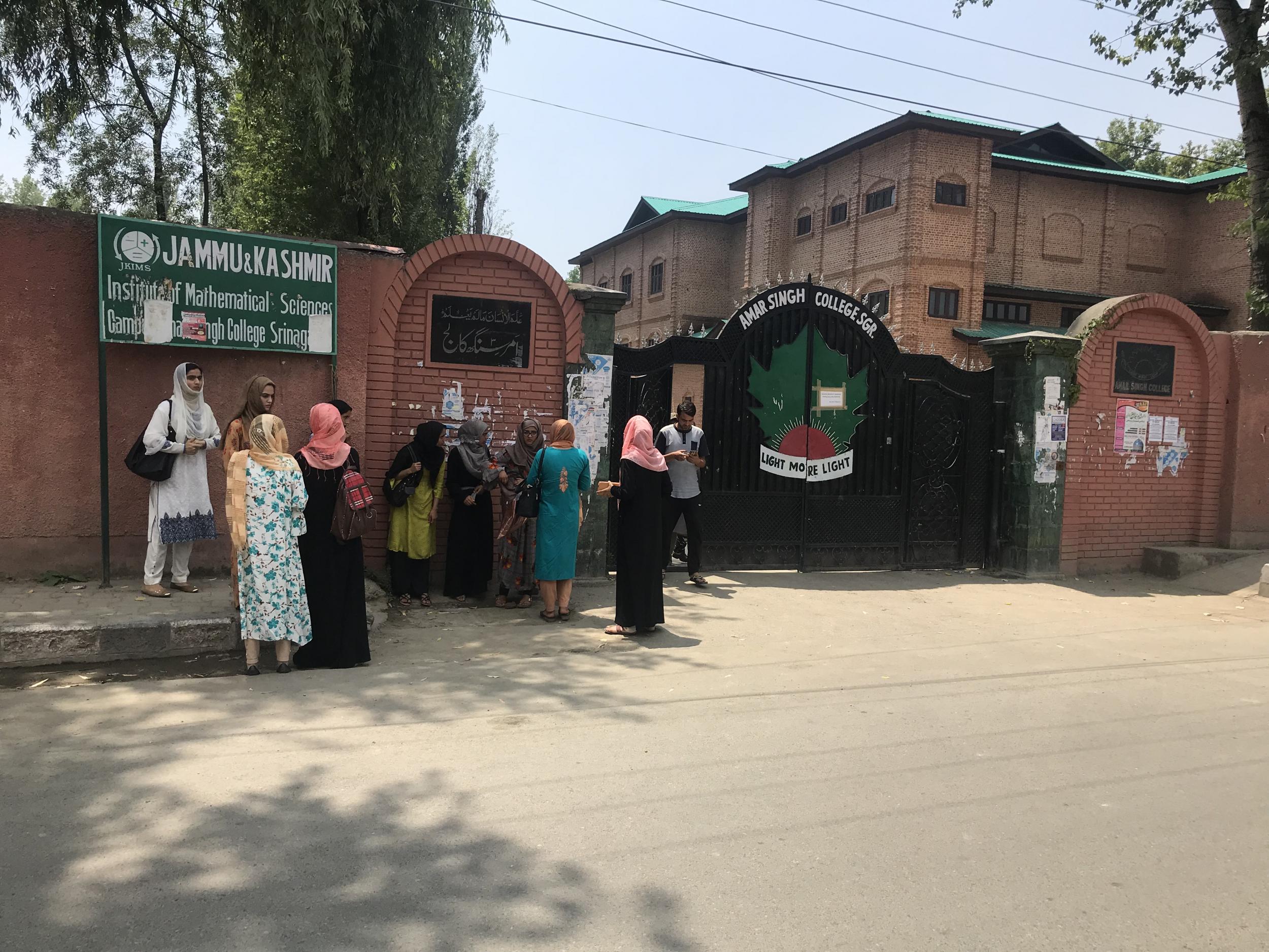 Part-time students arriving at their college on 4 August found it had been commandeered by security forces as barracks