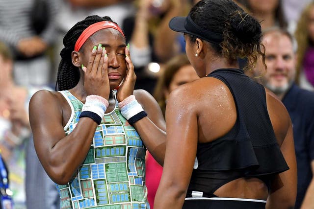 Cori Gauff suffered a third-round defeat by Naomi Osaka at the US Open