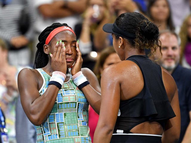 Cori Gauff suffered a third-round defeat by Naomi Osaka at the US Open