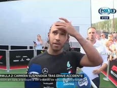 What Hamilton said when he saw fatal F2 crash live that killed Hubert