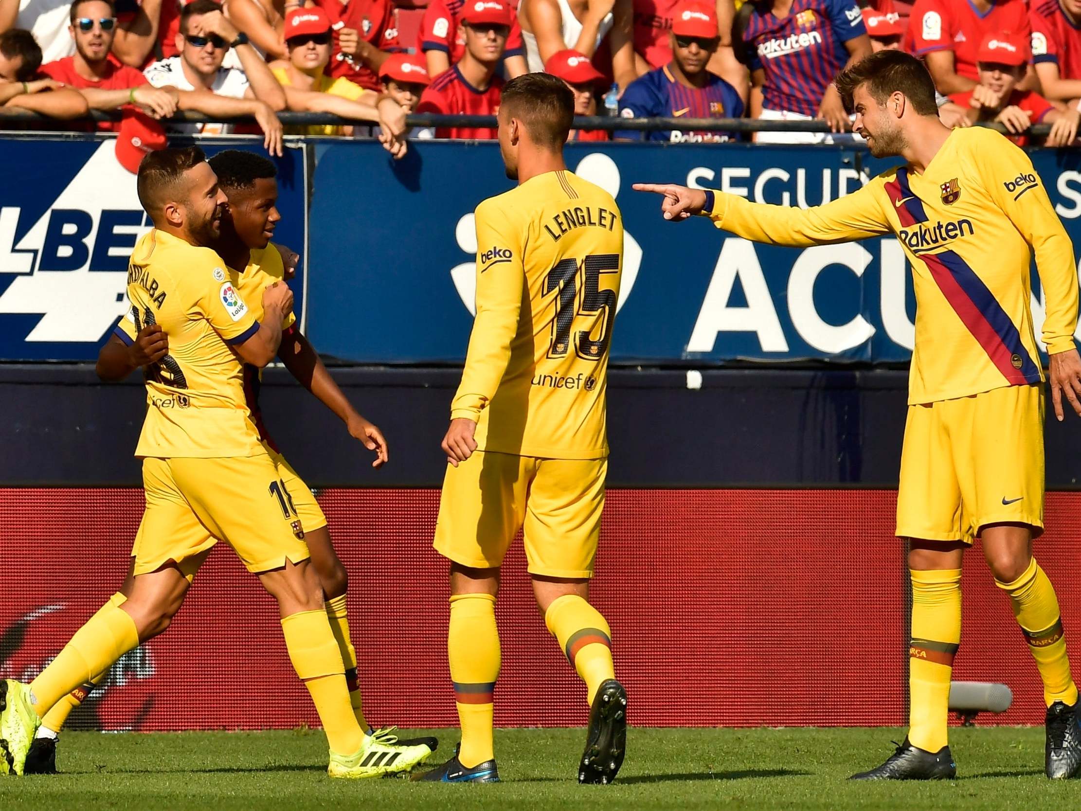 Barcelona congratulate Fati on his debut goal