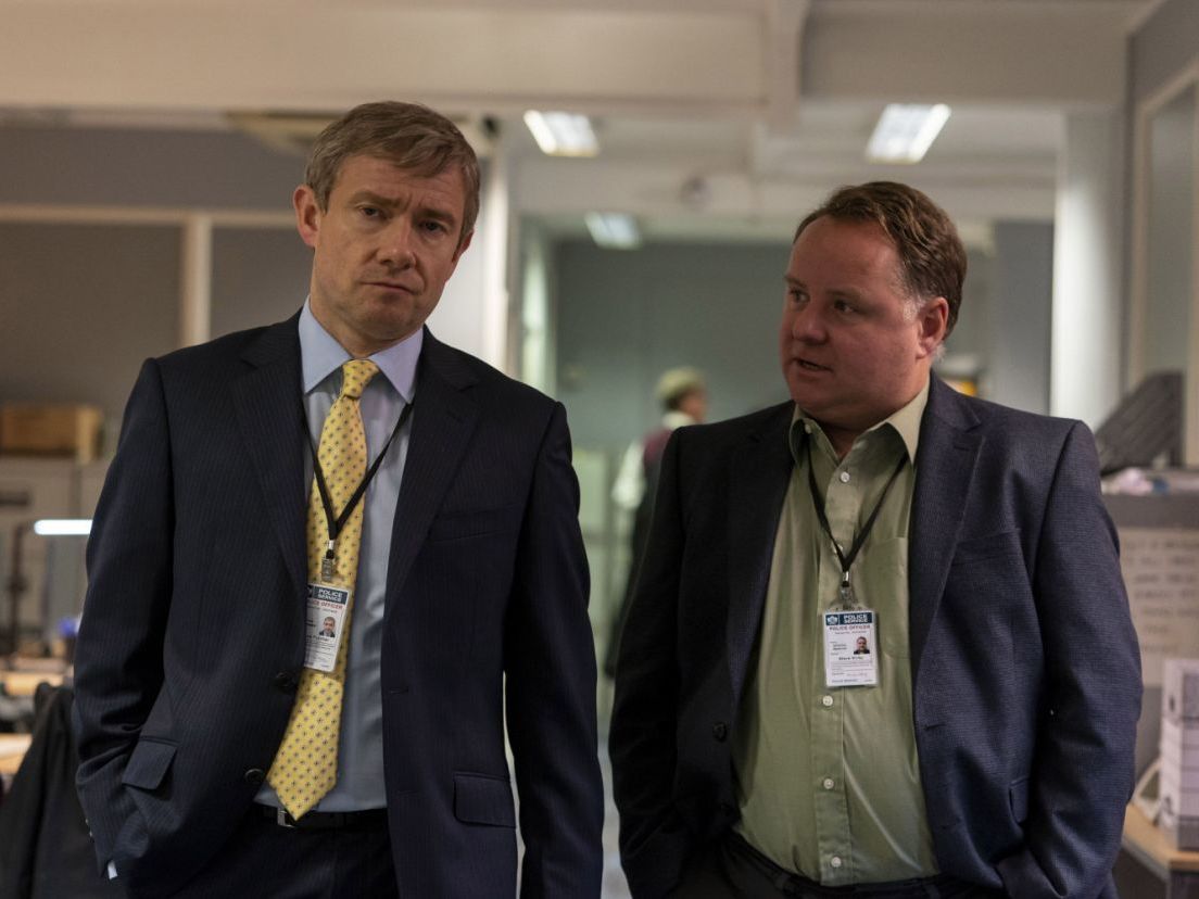 'Cripplingly low on moments of interest': Martin Freeman and David Nellist in 'A Confession'