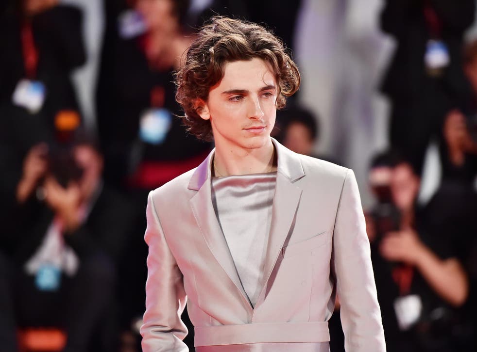Timothée Chalamet, star of Lady Bird and Beautiful Boy, at the Venice Film Festival in September 2019