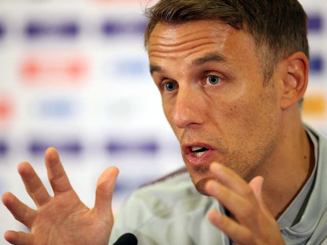 Phil Neville claimed England should ‘thank their lucky stars’ that he is the national team manager