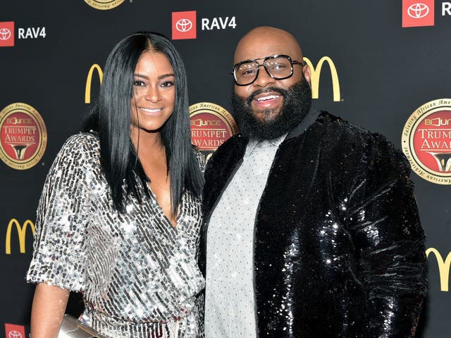 April and LaShawn Daniels at an Atlanta awards show in January 2019