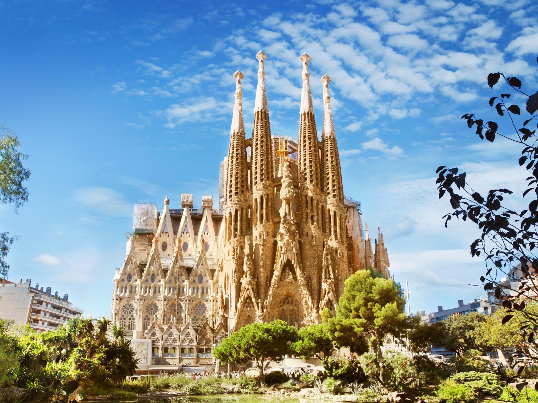 Barcelona's Sagrada Familia, designed by Catalan architect Antoni Gaudi
